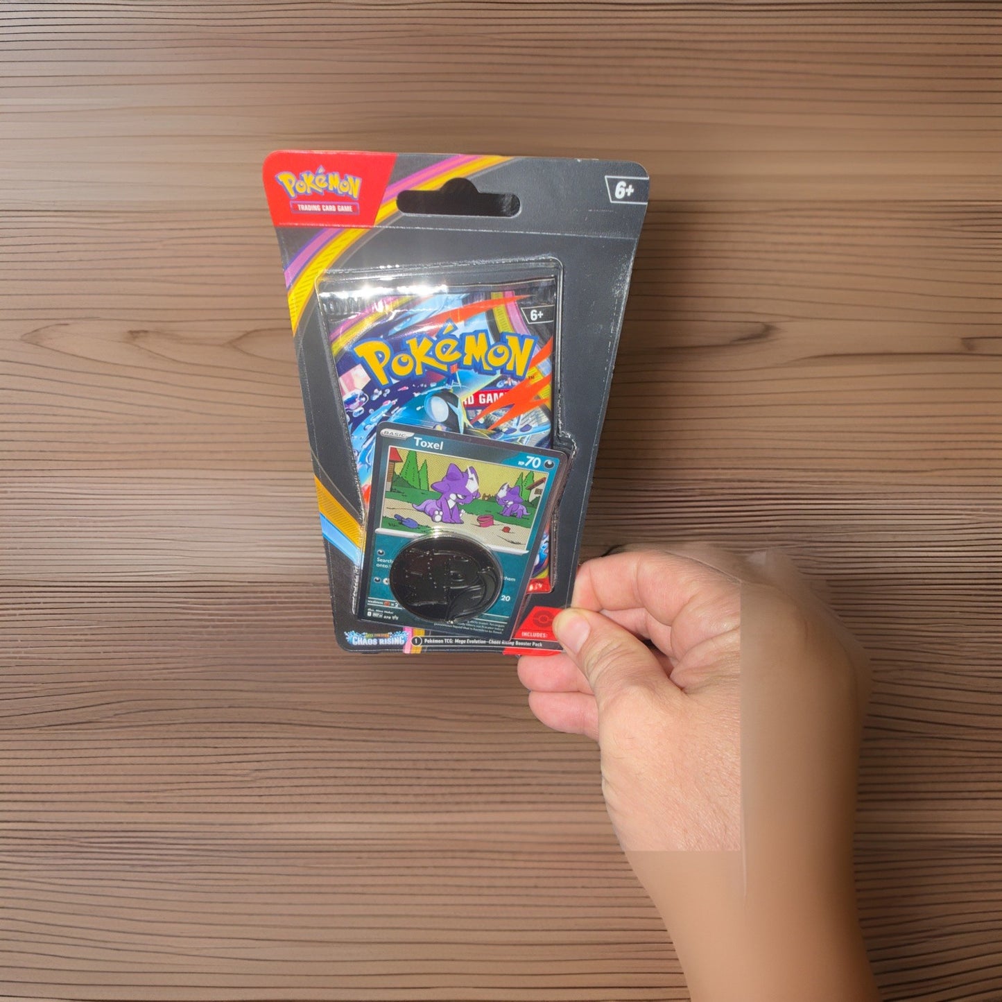 Pokémon TCG Mega Evolution Chaos Rising Booster Pack w/ Toxel Promo & Coin2