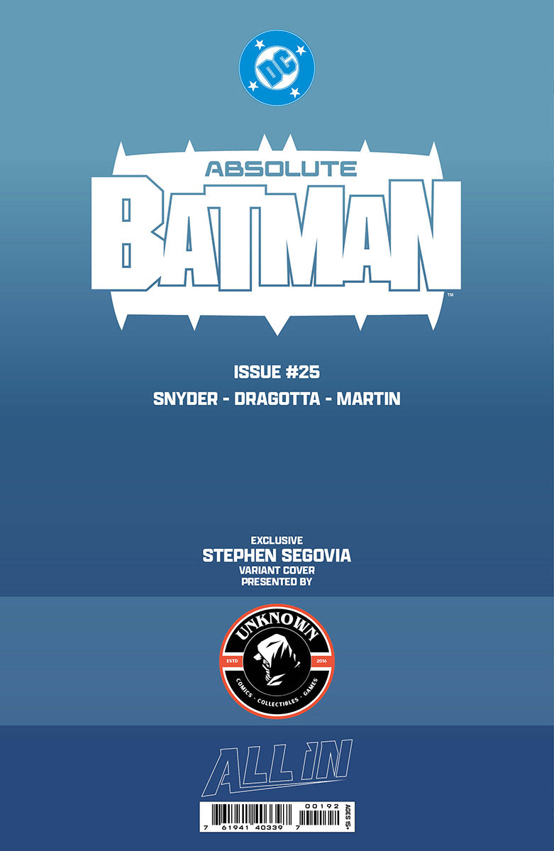 ABSOLUTE BATMAN #25 CONNECTING COVER A STEPHEN SEGOVIA EXCLUSIVE VAR (10/28/2026)