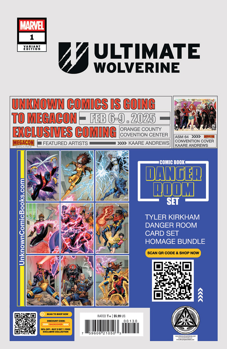 Ultimate Wolverine #1 Tyler Kirkham MEGACON 2025 Exclusive Premium BATTLE DAMAGED Var (01/15/2025)