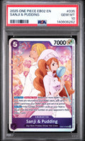 PSA 10 Gem Mint – Sanji & Pudding #EB02-035 – Anime 25th Collection (2025)