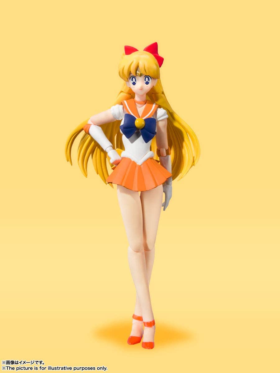 Sailor Venus S.H. Figuarts Animation Color Edition - Bandai Tamashii Nations Pretty Guardian Sailor Moon Action Figure