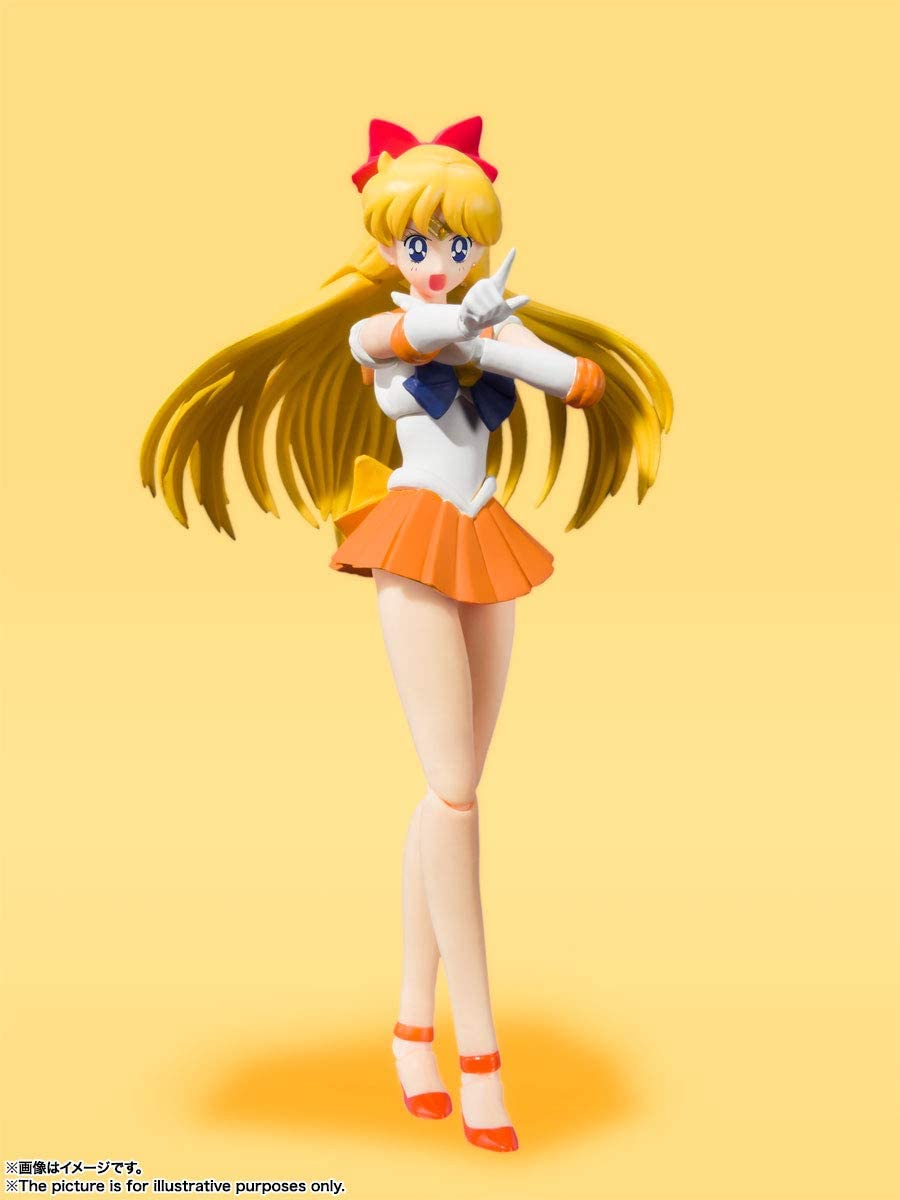 Sailor Venus S.H. Figuarts Animation Color Edition - Bandai Tamashii Nations Pretty Guardian Sailor Moon Action Figure