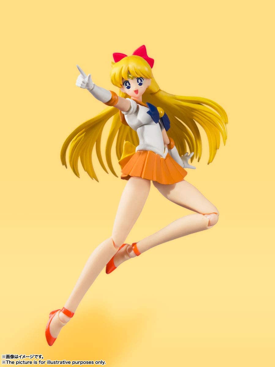 Sailor Venus S.H. Figuarts Animation Color Edition - Bandai Tamashii Nations Pretty Guardian Sailor Moon Action Figure