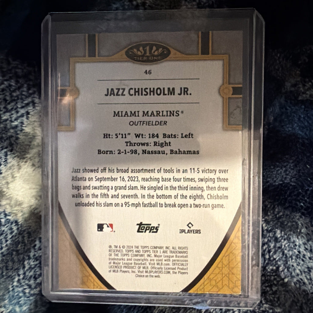 2024 Topps Tier One - Tier 2 Jazz Chisholm #46 Holo Silver Foil /101