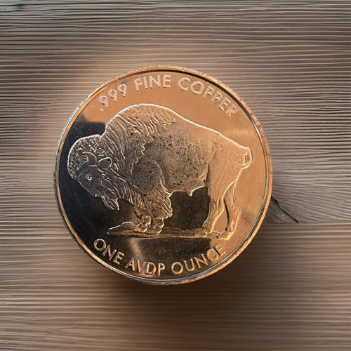 1 oz Copper Buffalo/Indian Head Round Coin .999 CopperRound (Tube of 20)1