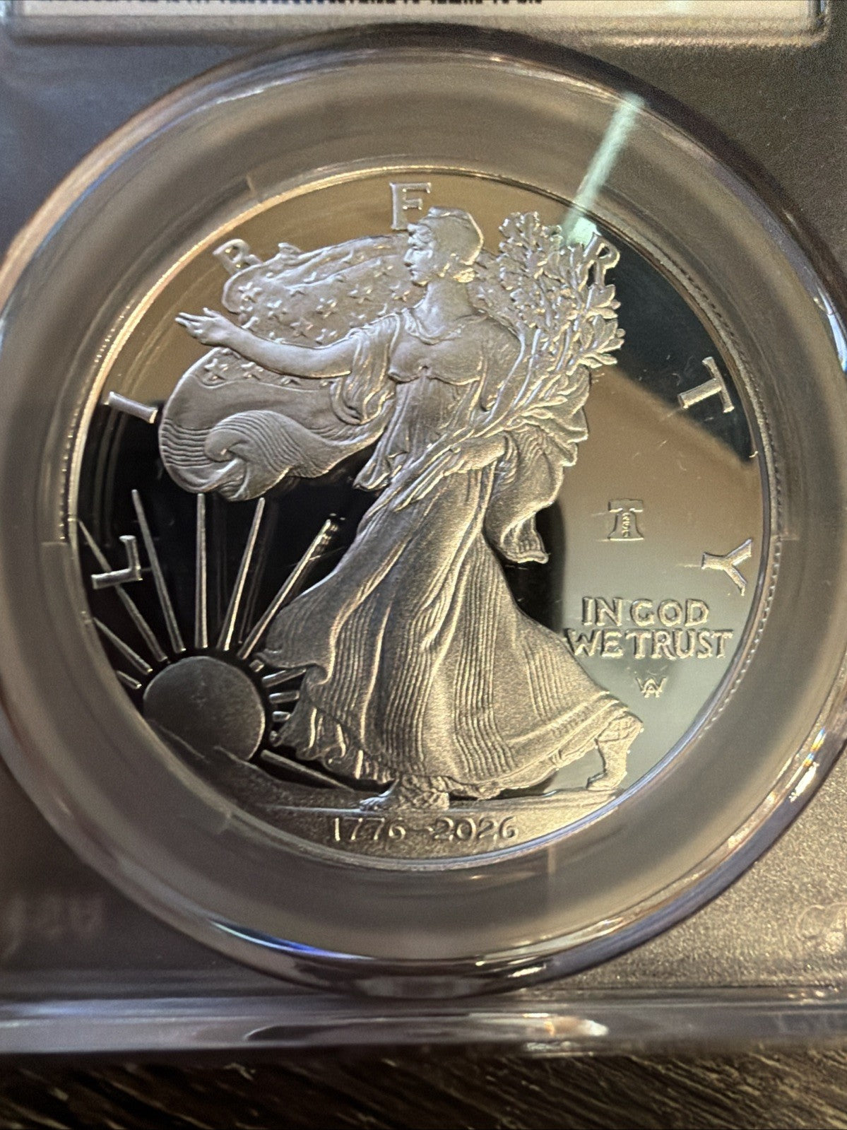 1776~2026 W Proof $1 American Silver Eagle CAC PR68DCAM Liberty Bell Privy1