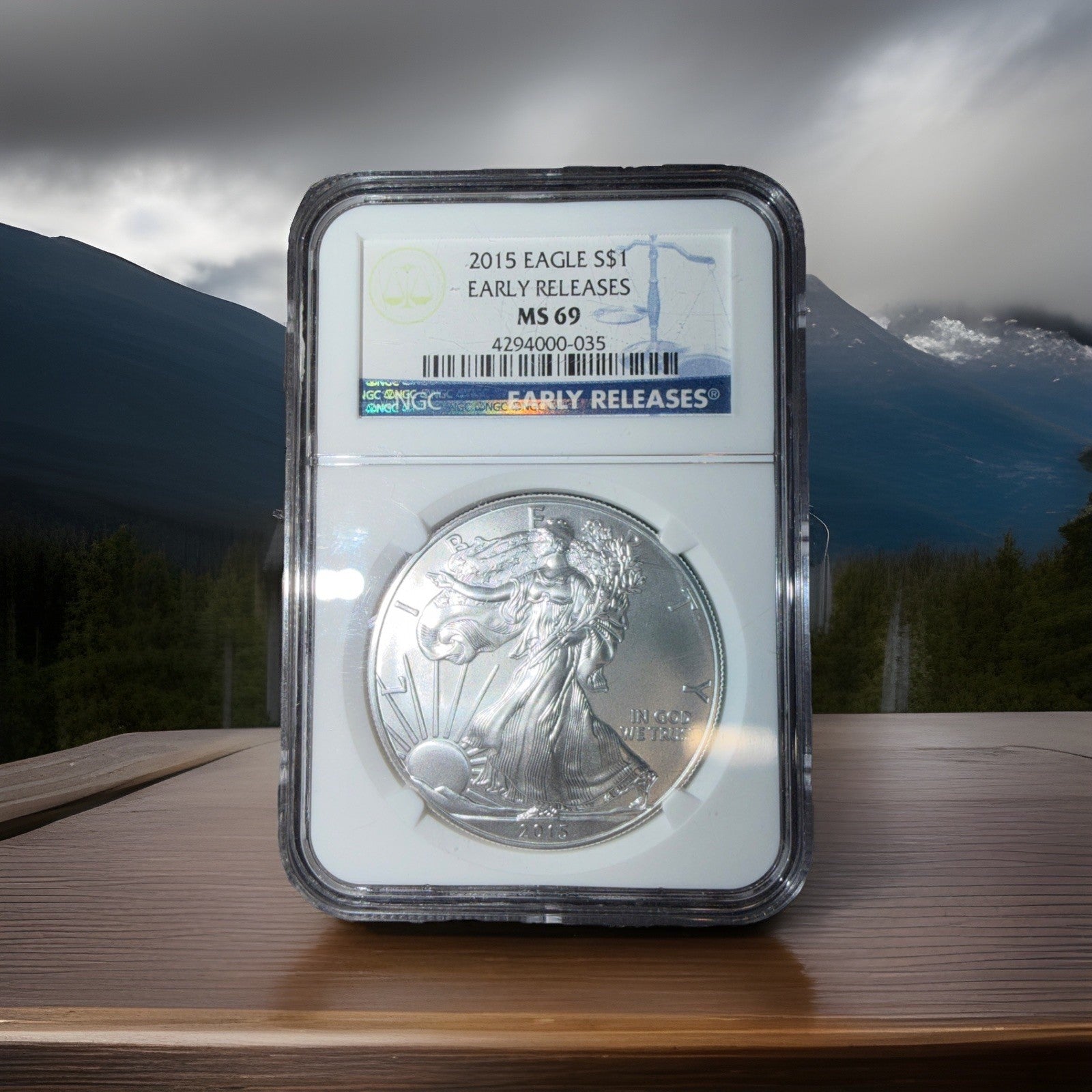2015 $1 American Eagle NGC MS69 EARLY RELEASES0