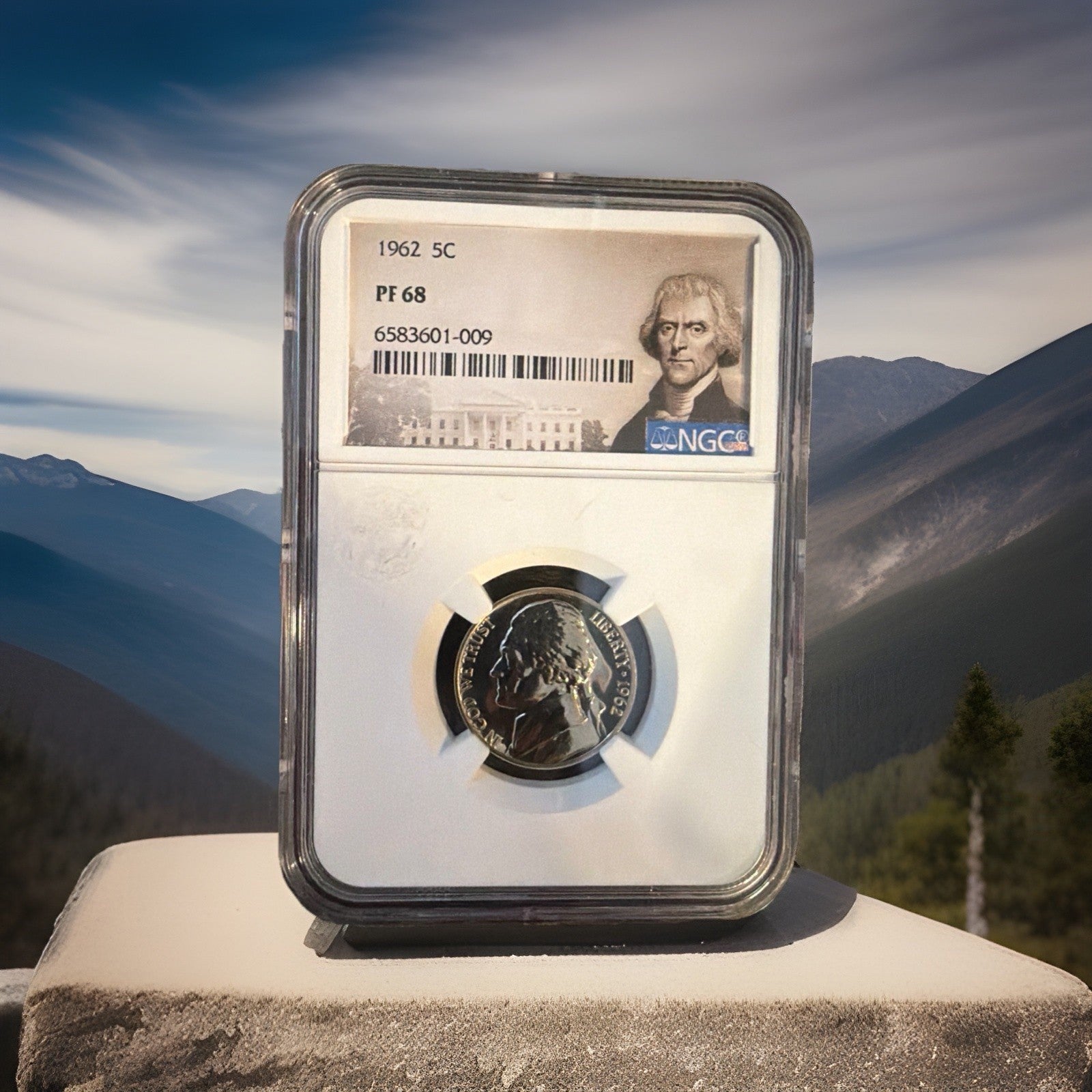 1962 Jefferson",full step " Nickel - NGC PF68  free shipping and handling 0