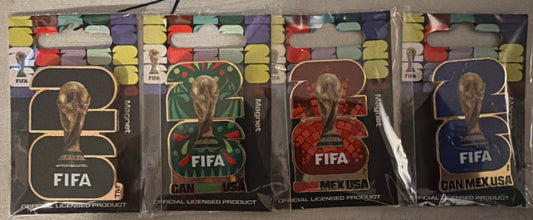 FIFA World Cup 2026 Host Magnet Lot Of All 4 - USA Canada Mexico & Logo Magnets0