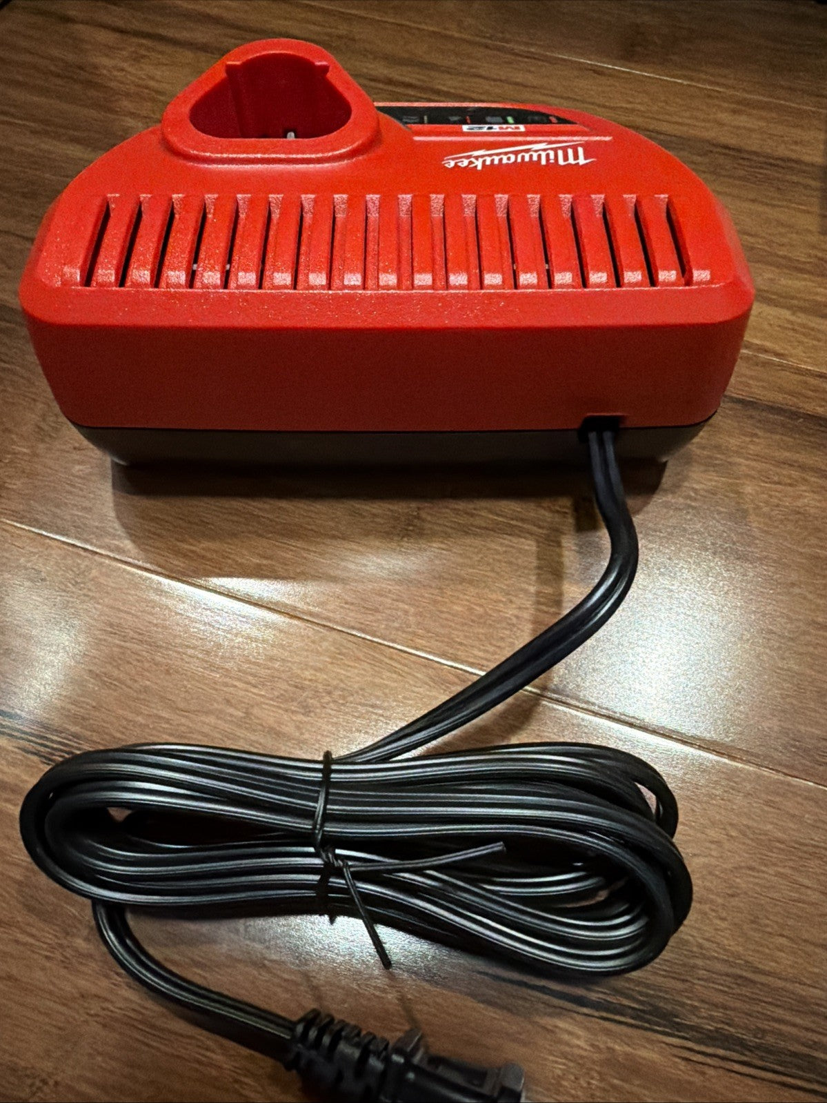 Milwaukee M12 12V Battery Charger with Power Cord, Red, 1-Battery1