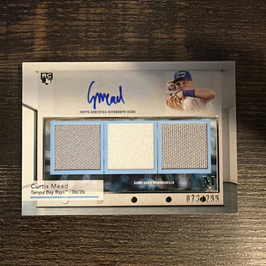 2024 Topps Museum Signature Swatches Triple Curtis Mead SWTRA-CM /99 AU, MEM, RC0