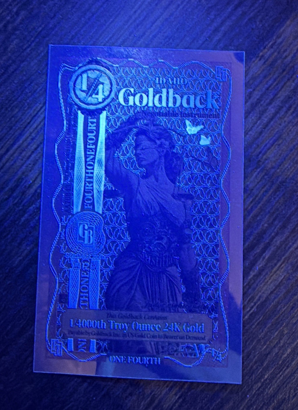 2026 - 1/4 IDAHO Goldback Aurum Gold Foil Note 1/4000 oz 24kt .999 Fine IN STOCK2