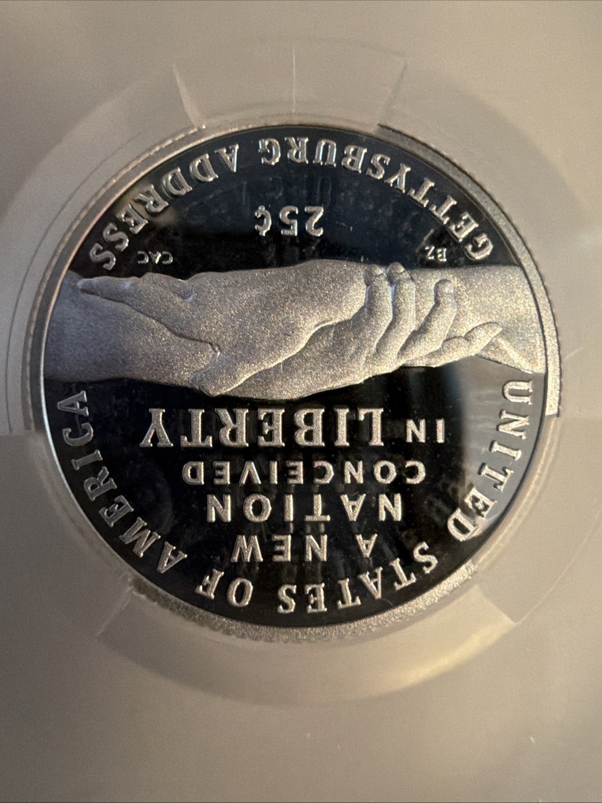 1776-2026 S Silver Gettysburg Address Quarter CAC PR69 DCAM2