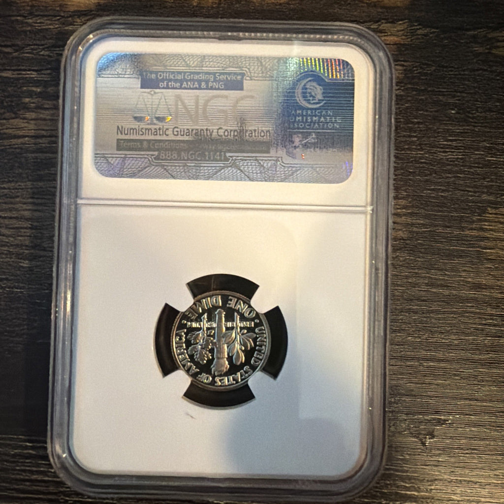 1981-S Type 1, Proof Roosevelt Dime, Graded PF69UC NGC * OSR Patriotic Label1