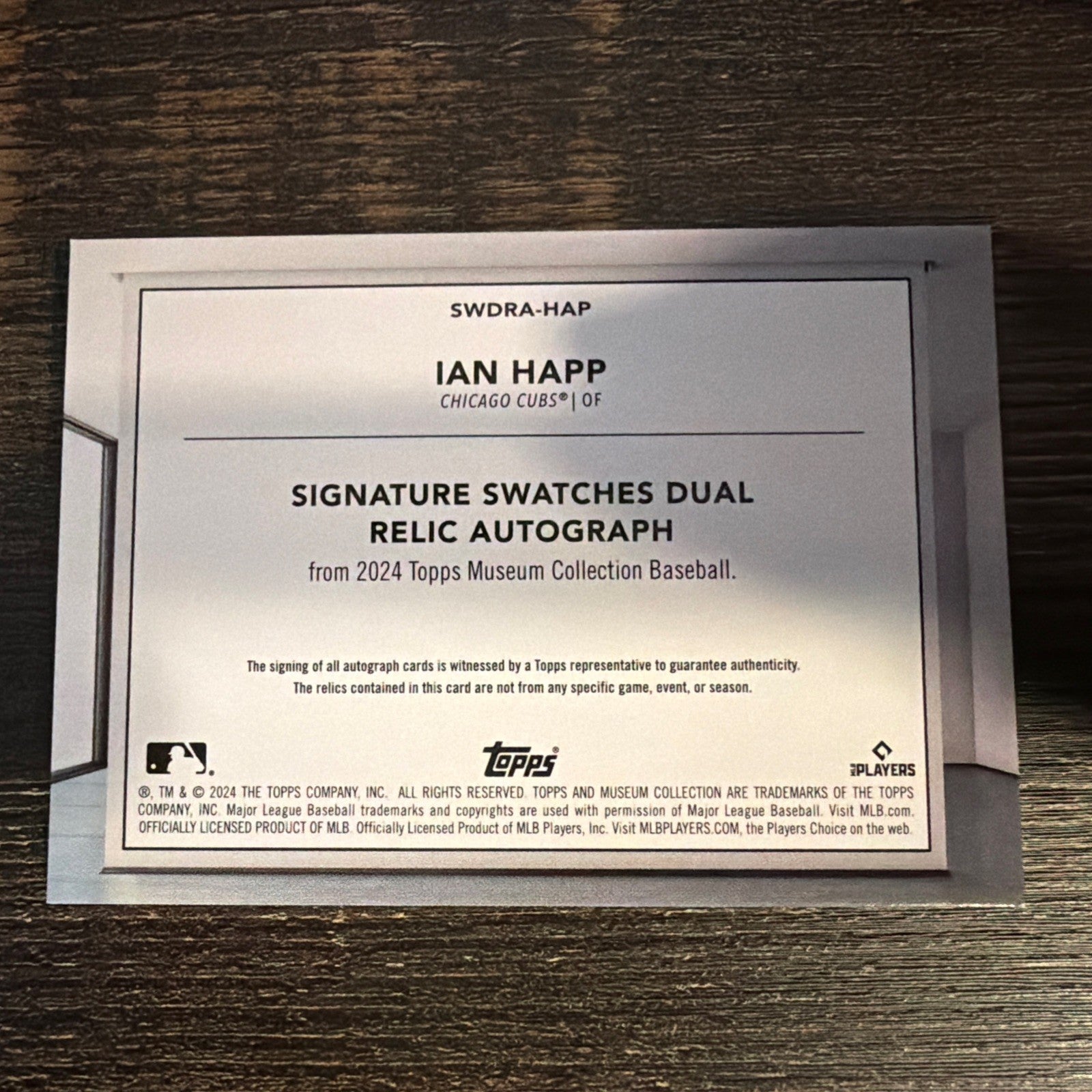 Ian Happ 2024 Topps Museum Collection Signature Swatches Auto /299 Jersey1