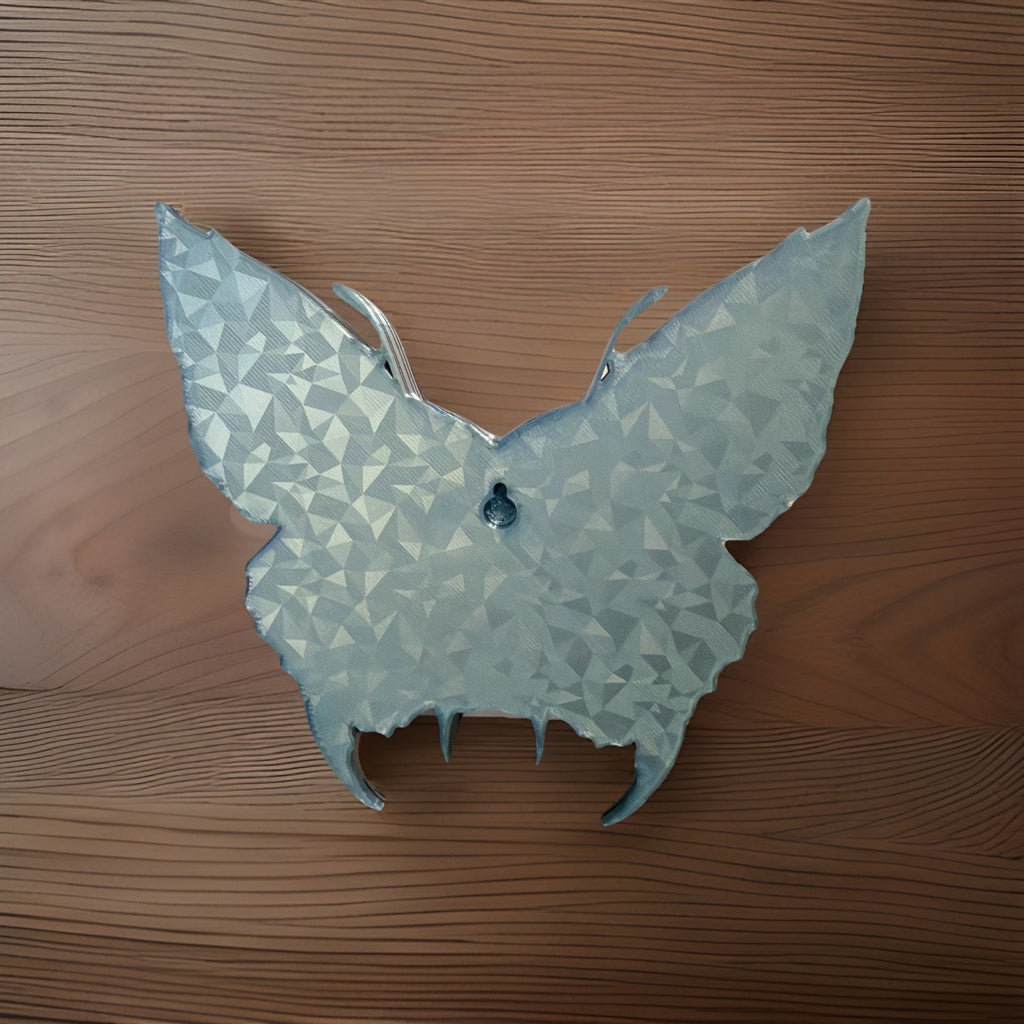 Teal Black Butterfly-skeleton face wall decor 3D Print5