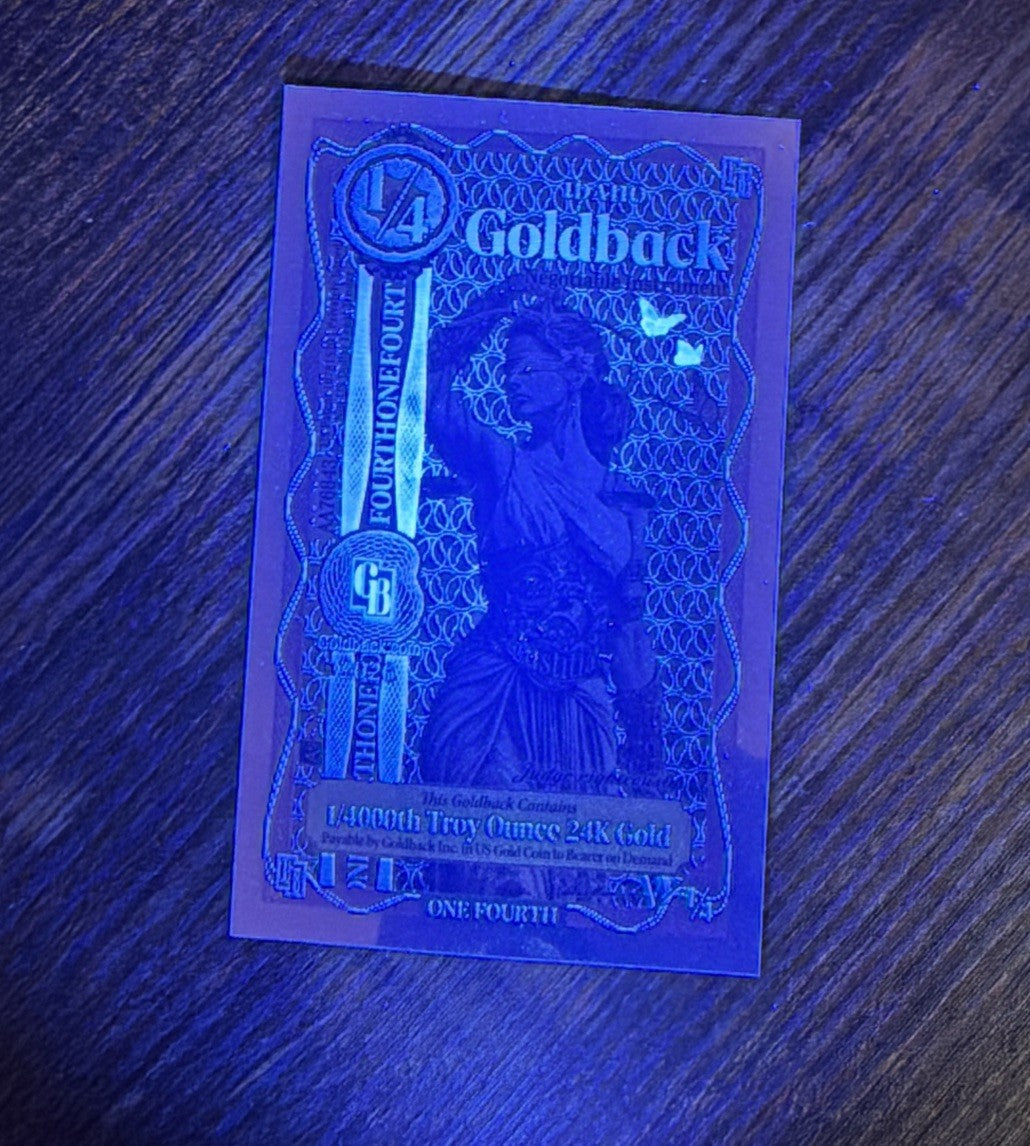 2026 - 1/4 IDAHO Goldback Aurum Gold Foil Note 1/4000 oz 24kt .999 Fine IN STOCK3