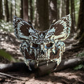 Teal Black Butterfly-skeleton face wall decor 3D Print0
