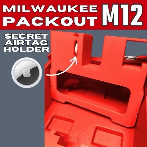 Milwaukee Packout Insert For M12 Impact, Drill, Batteries, and Airtag (8435)5