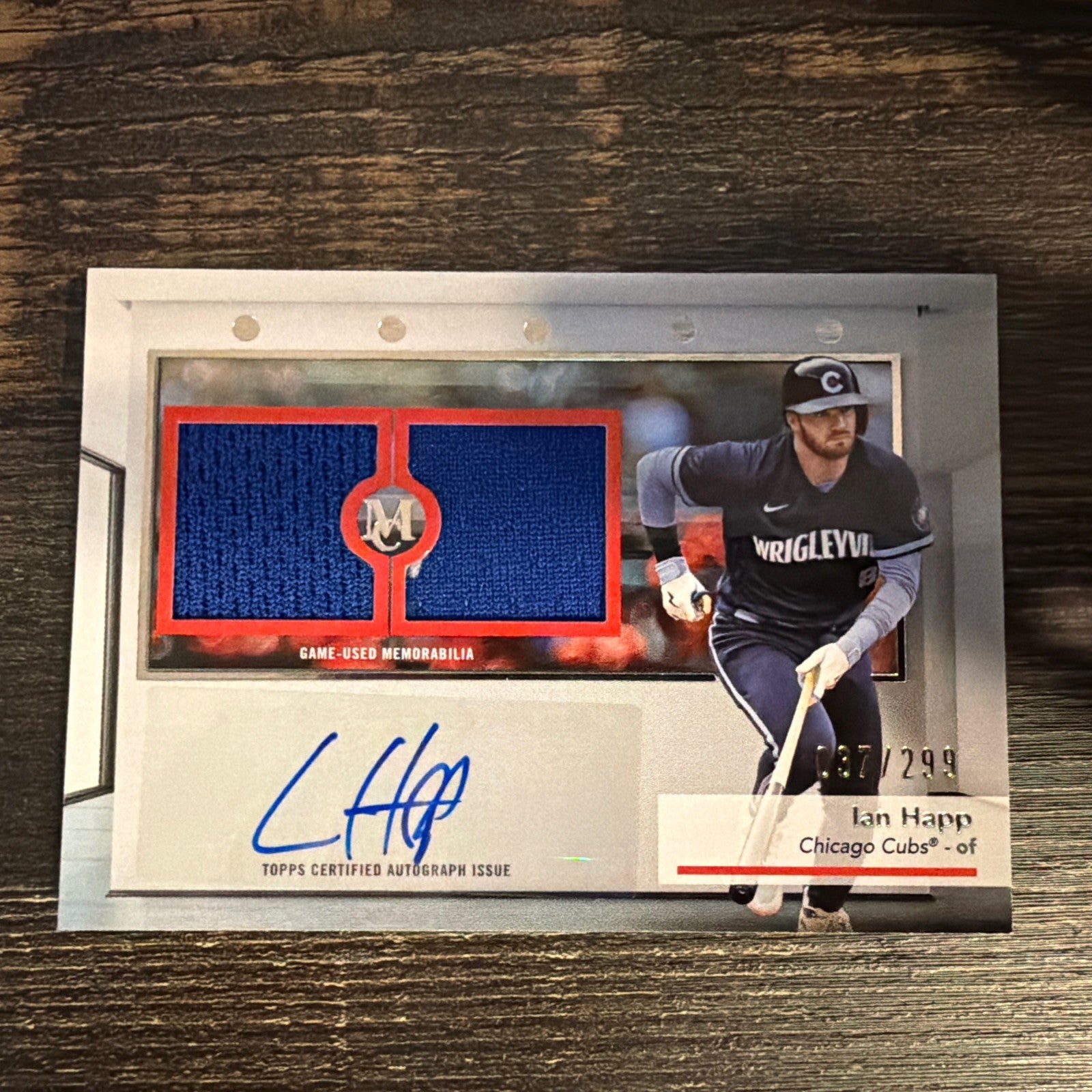 Ian Happ 2024 Topps Museum Collection Signature Swatches Auto /299 Jersey0