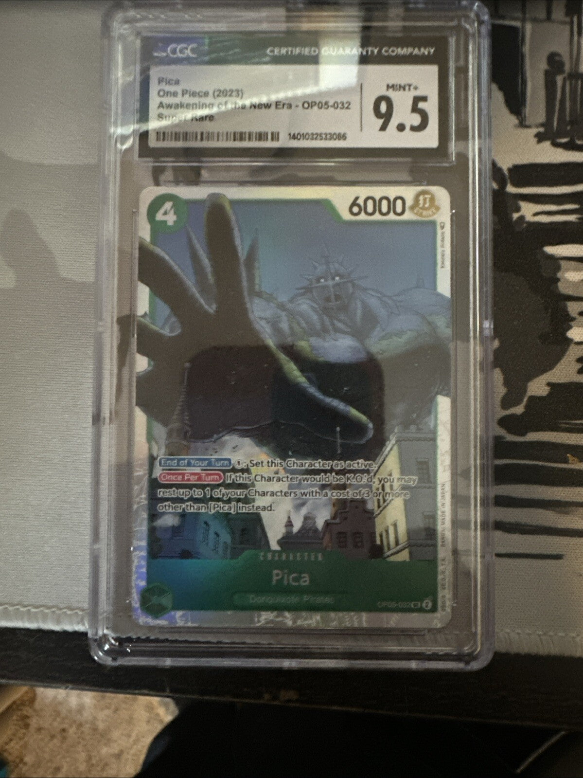 One Piece OP-05 Super Rare Awakening New Era #032 Pica CGC 9.50