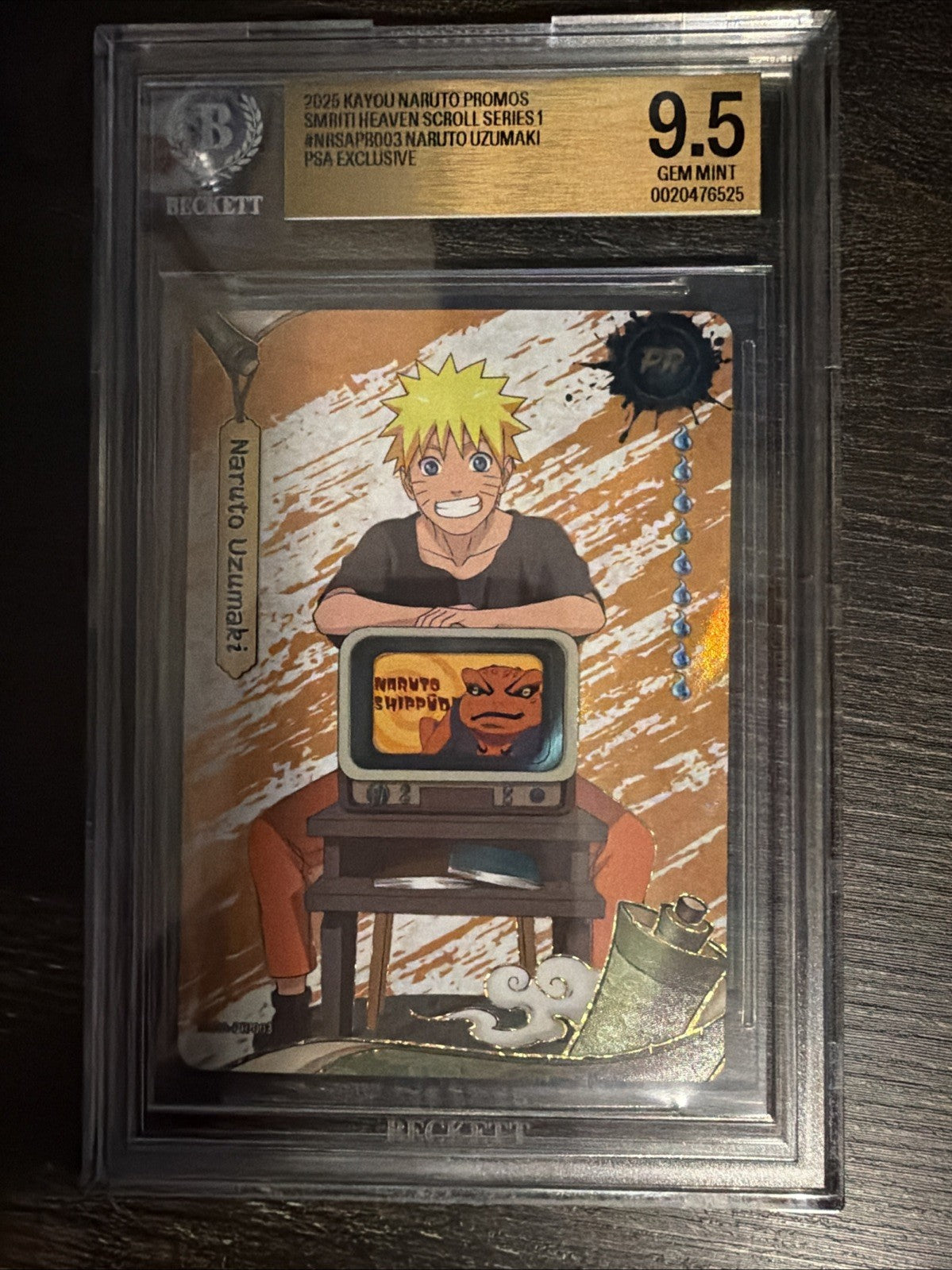 BGS 9.5 Naruto Uzumaki PSA Magazine Exclusive NRSA-PR-003 Kayou 2025 USA Promo0