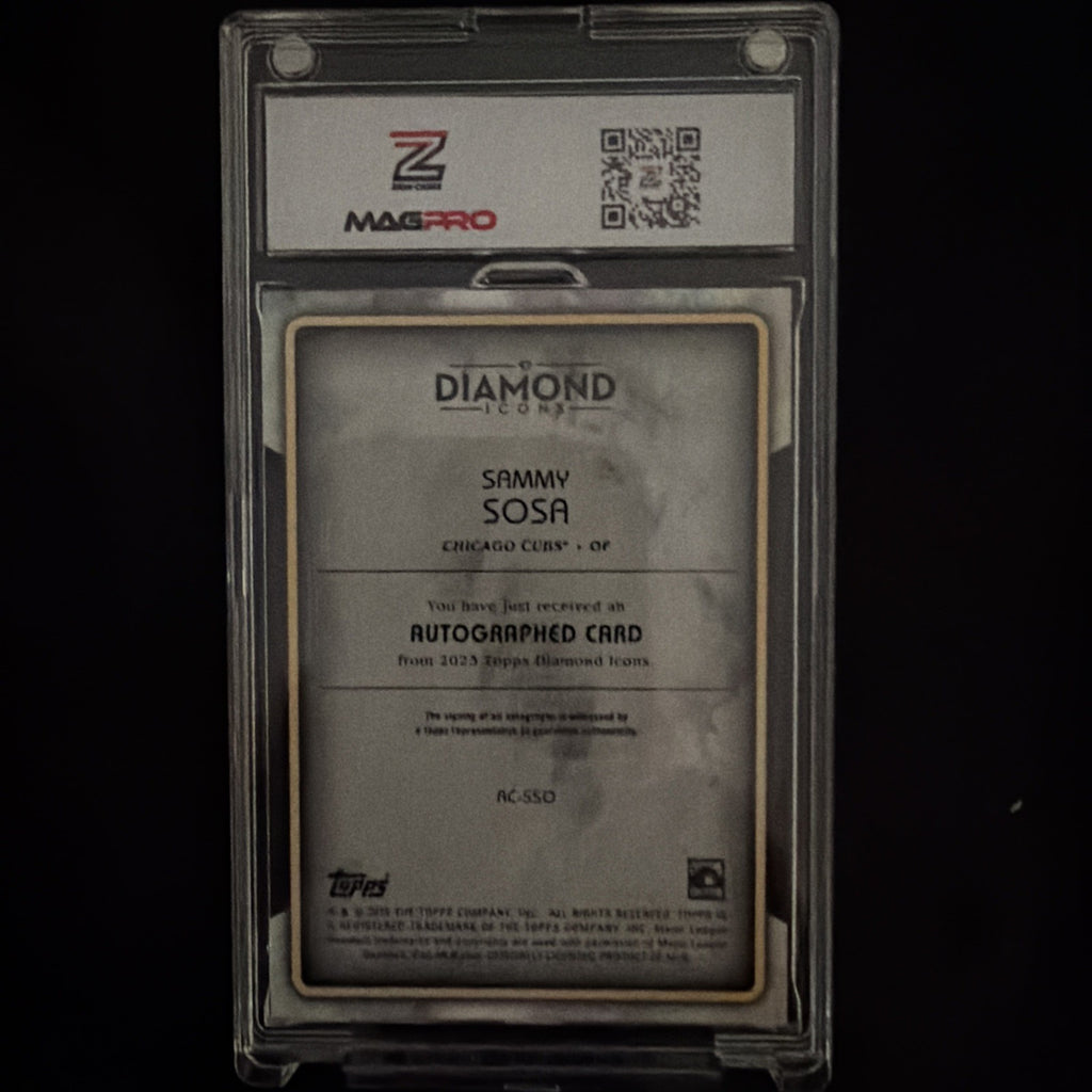 2022 Topps Diamond Icons - Autographs Sammy Sosa #AC-SSO Black /10 (AU)1