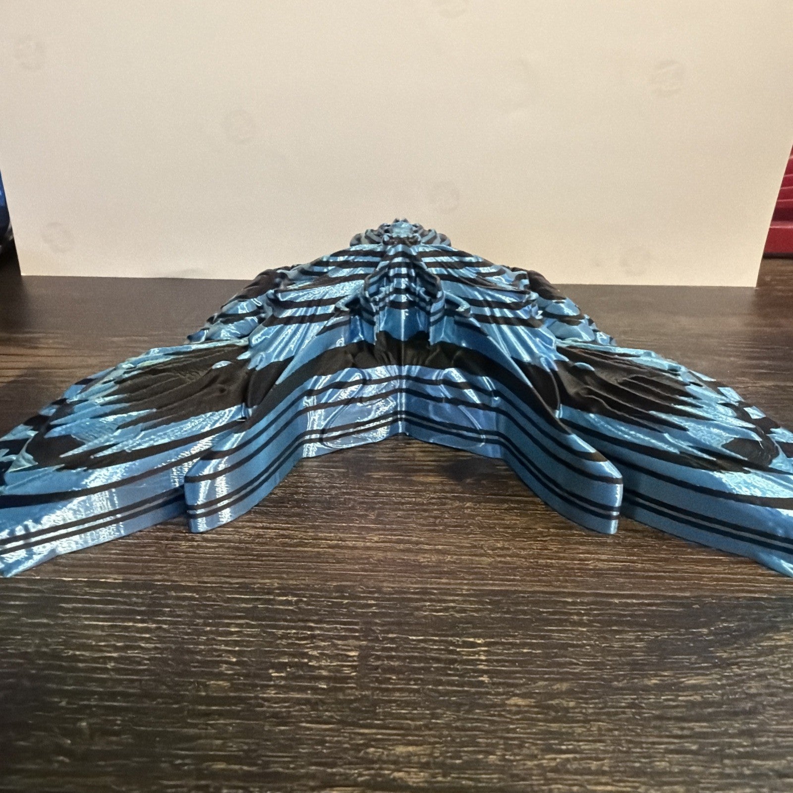 Teal Black Butterfly-skeleton face wall decor 3D Print3