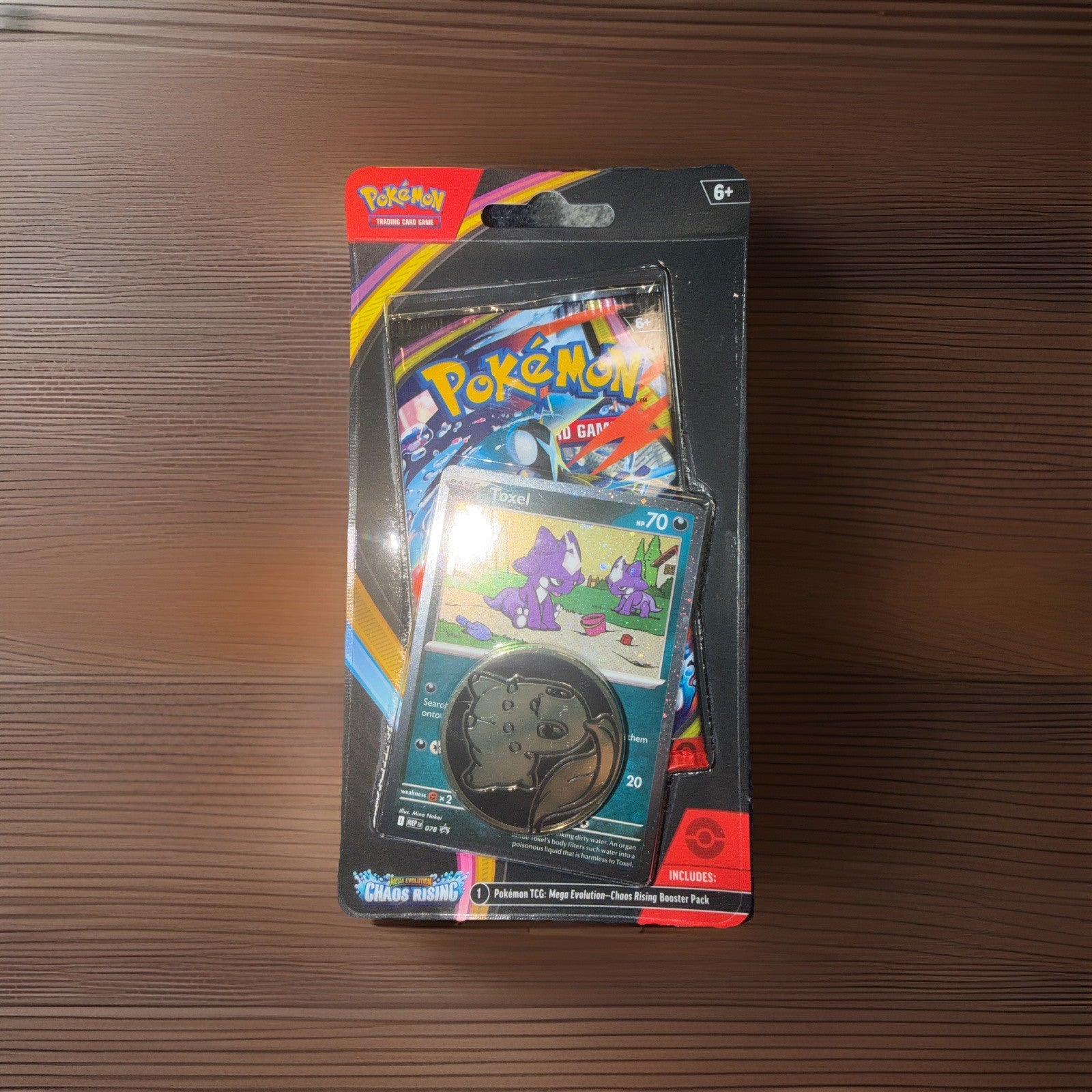 Pokémon TCG Mega Evolution Chaos Rising Booster Pack w/ Toxel Promo & Coin0