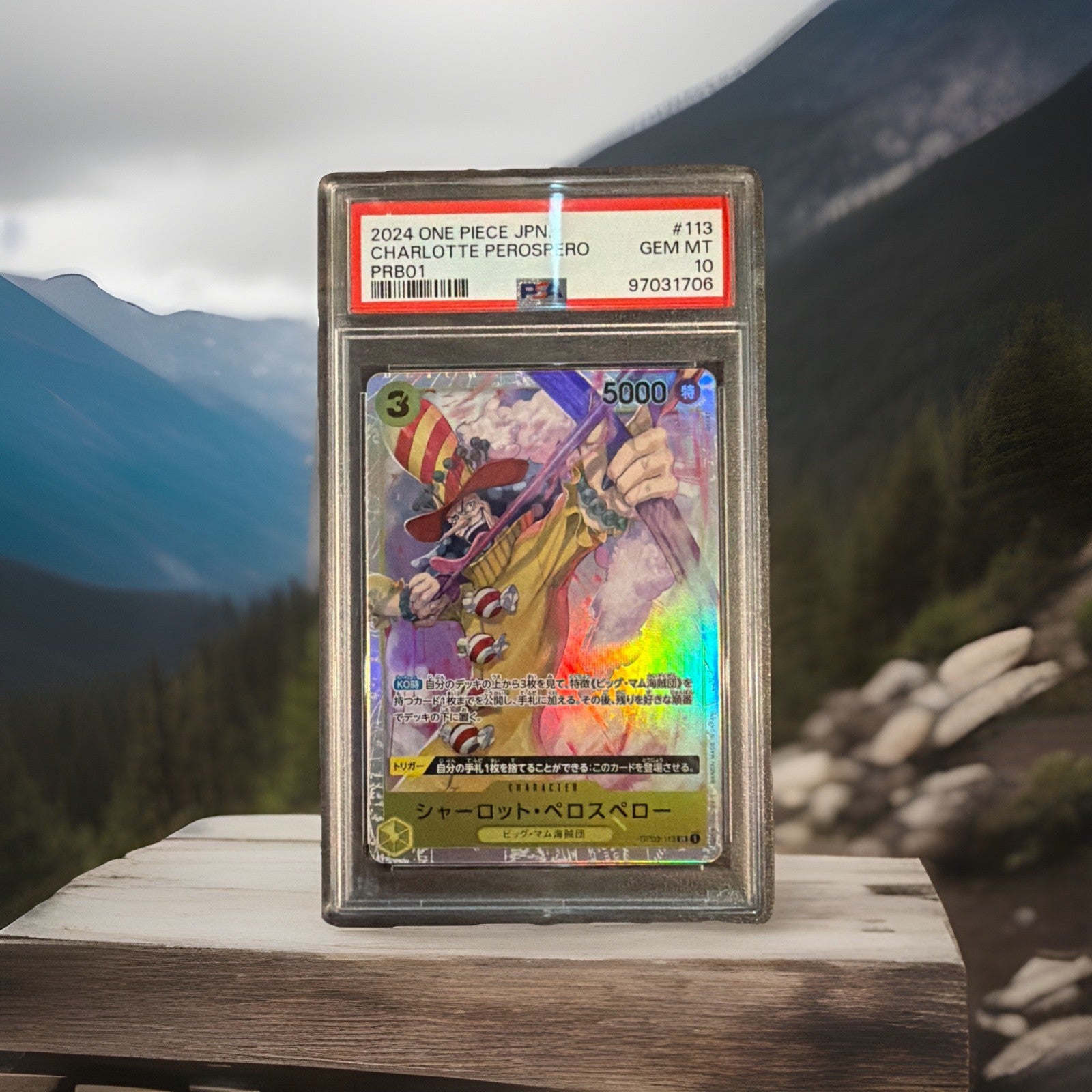 One Piece CCG Charlotte Perospero Pillars of Strength OP03-113 PSA 102