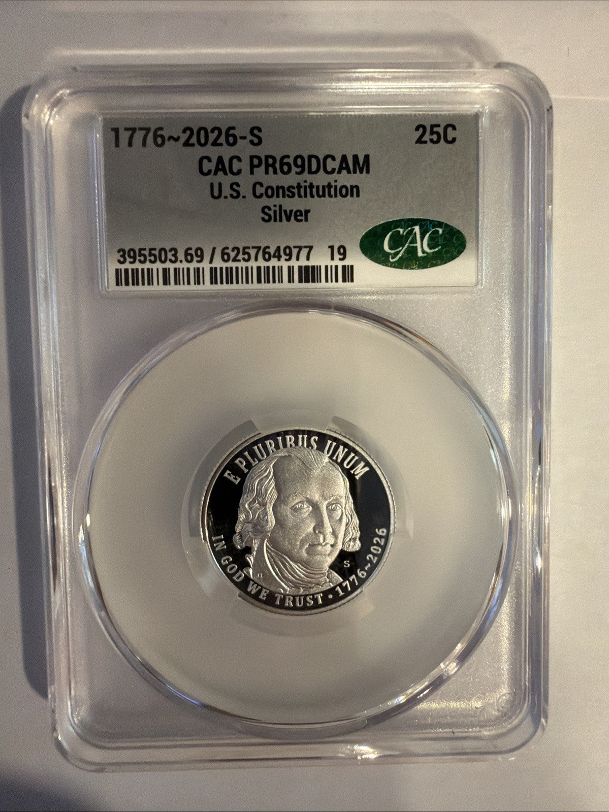 2026-S Silver  Quarter U.S. Constitution 25C CAC PR69 DCAM Modern Silver0
