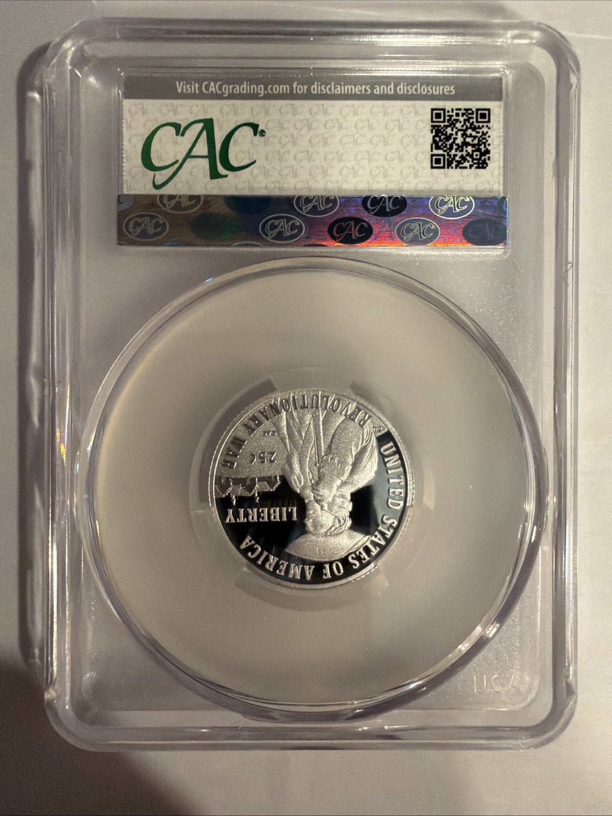 2026-S Revolutionary War Silver 25C CACG PR69DCAM3