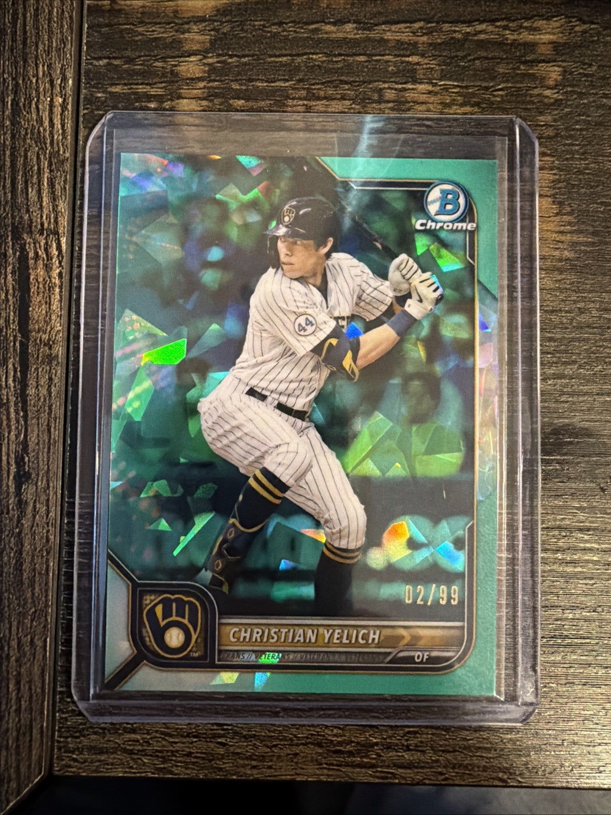 2022 Bowman Chrome - Christian Yelich #31 Green Refractor /990