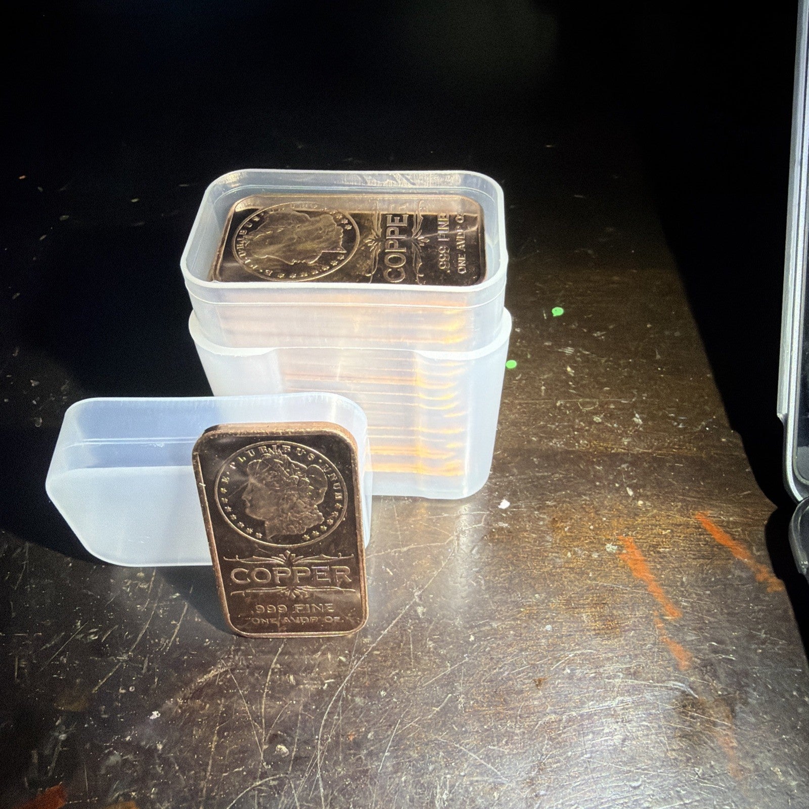 Tube Of 20 Walking Liberty 1 Oz AVDP .999 Copper  Bar S1