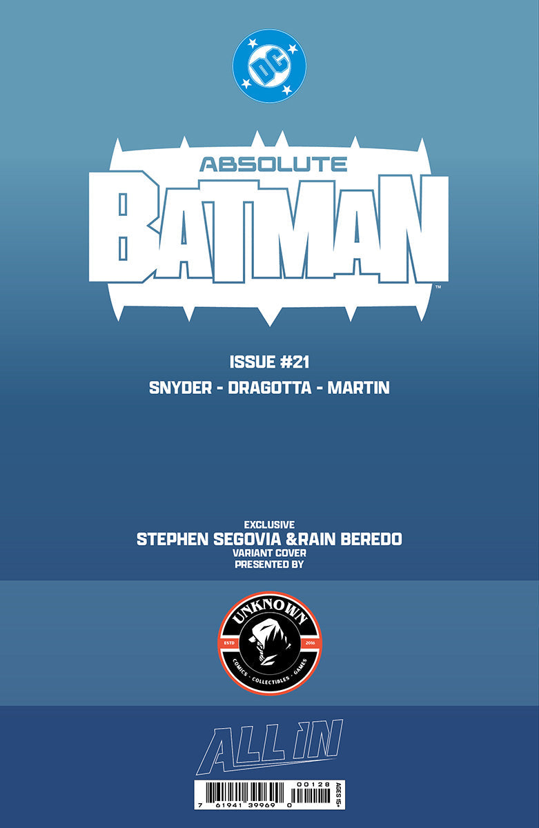 ABSOLUTE BATMAN #21 STEPHEN SEGOVIA EXCLUSIVE VIRGIN VAR (06/17/2026)