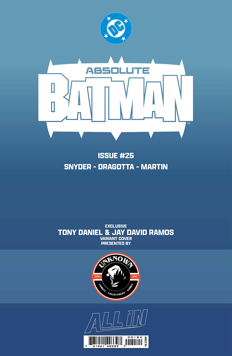 ABSOLUTE BATMAN #25 TONY DANIEL EXCLUSIVE VIRGIN VAR (10/28/2026)