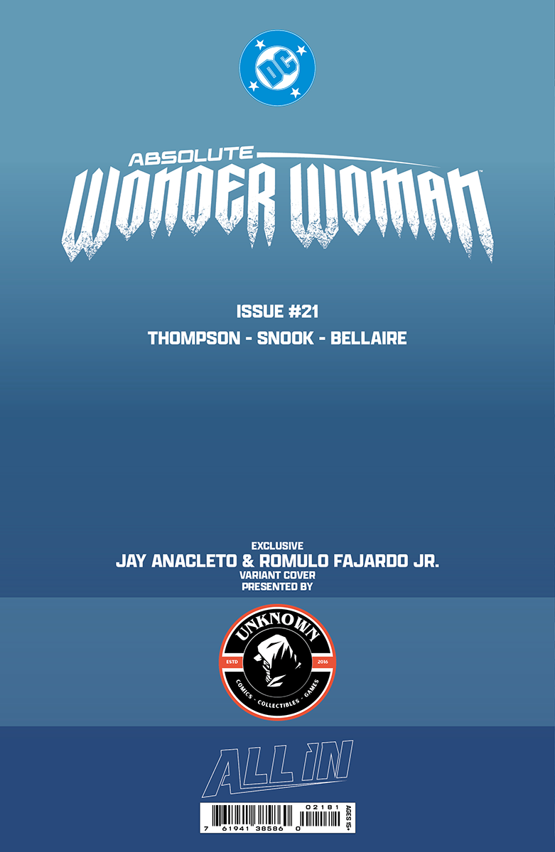 [BLACK & WHITE] ABSOLUTE WONDER WOMAN #21 JAY ANACLETO EXCLUSIVE VIRGIN VAR (06/24/2026)