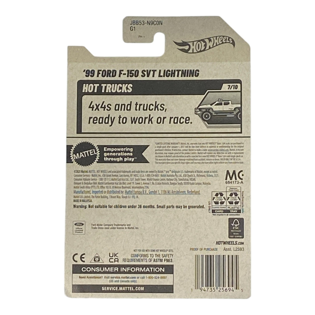 Hot Wheels '99 Ford F-150 SVT Lightning - Hot Trucks Series 7/10