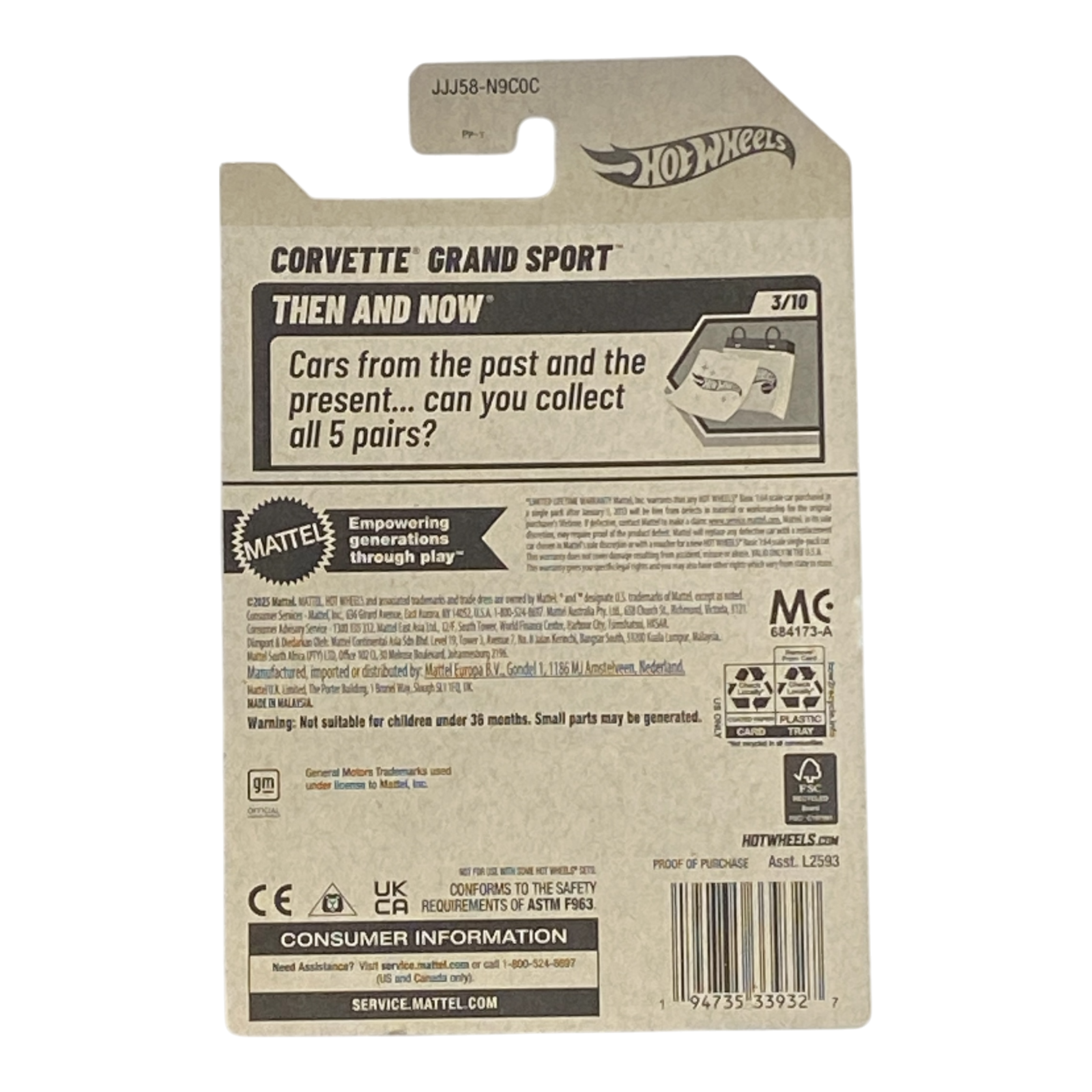 Hot Wheels Corvette Grand Sport - Then and Now Series 3/10