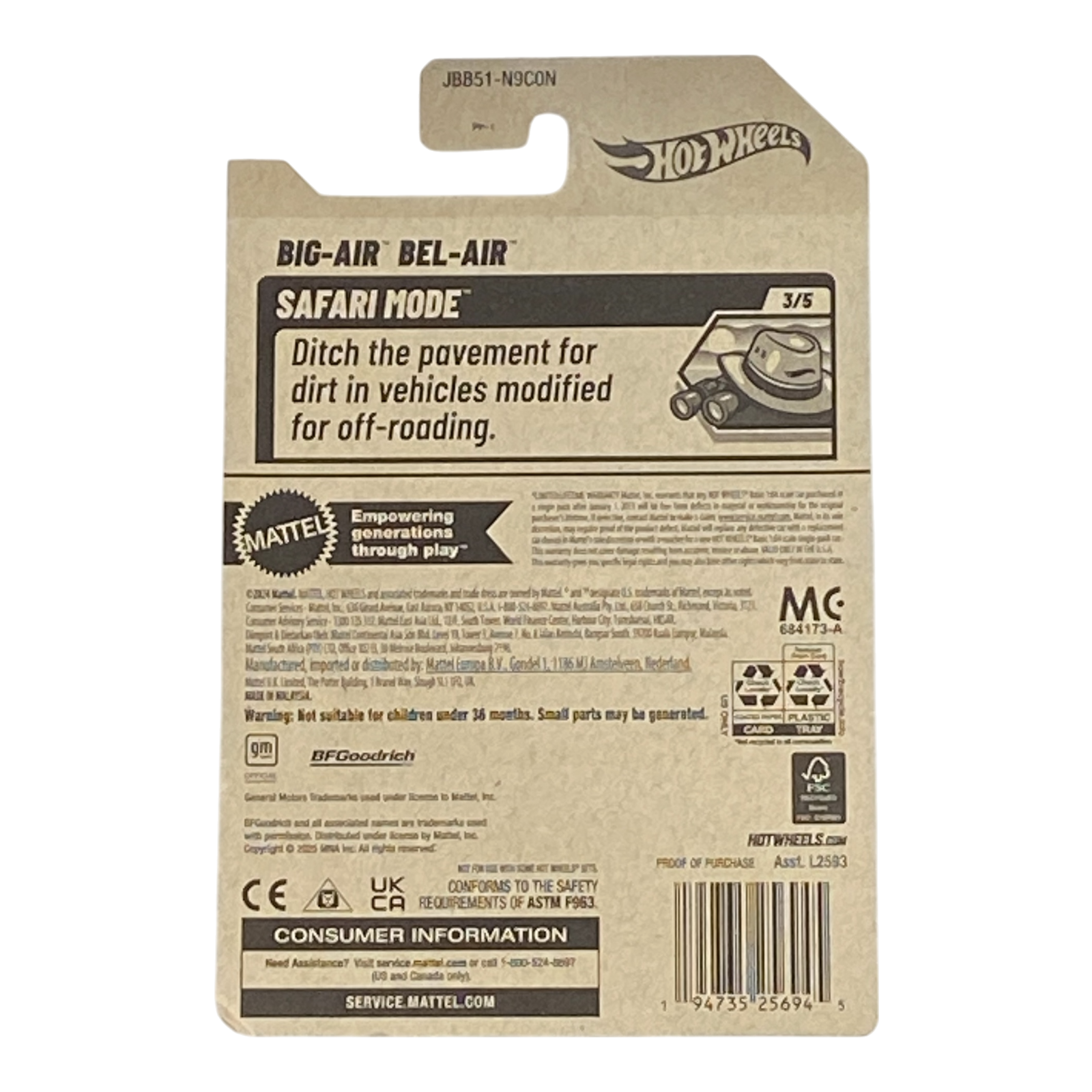 Hot Wheels Big-Air Bel-Air - Safari Mode Series 3/5