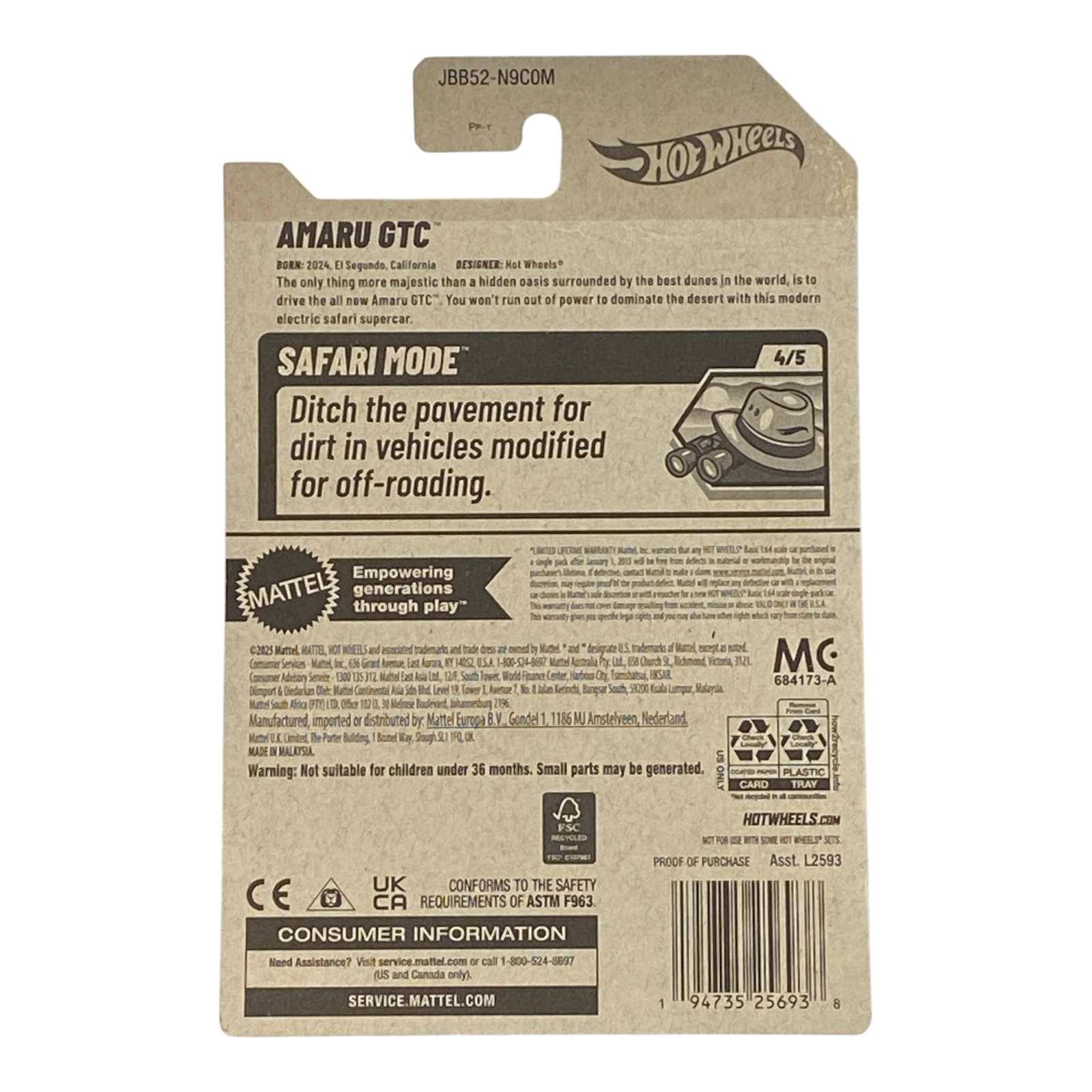 Hot Wheels Amaru GTC - Safari Mode Series 4/5