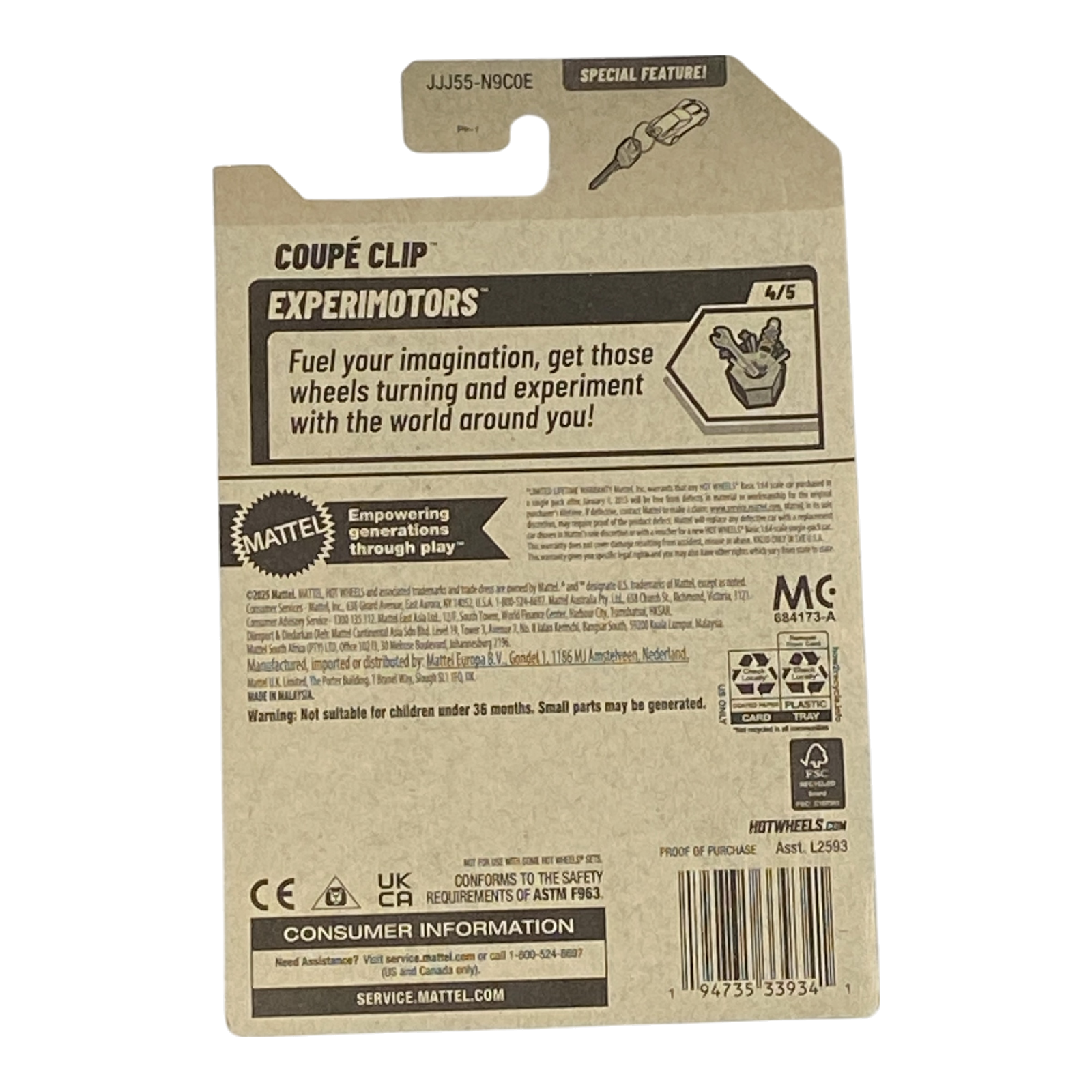 Hot Wheels Coupe Clip - Experimotors Series 4/5