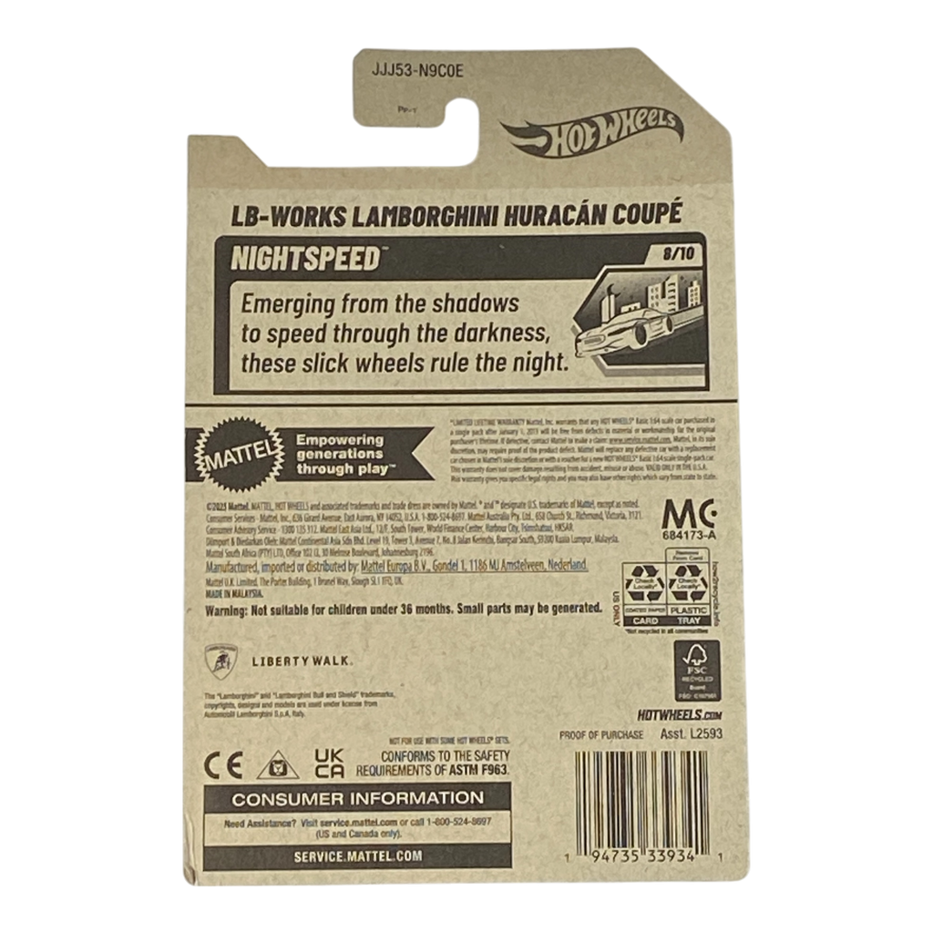 Hot Wheels LB-Works Lamborghini Huracan Coupe - Nightspeed Series 8/10