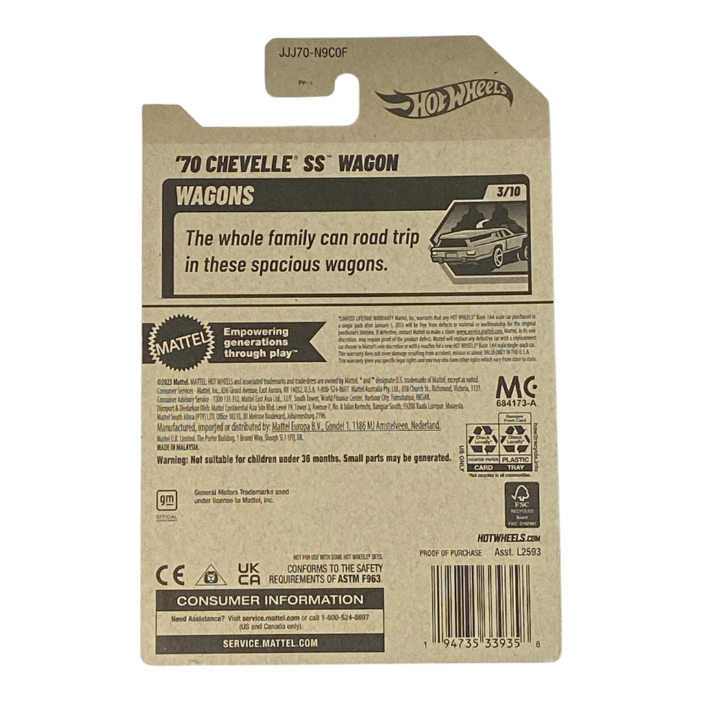 Hot Wheels '70 Chevelle SS Wagon - Wagons Series 3/10