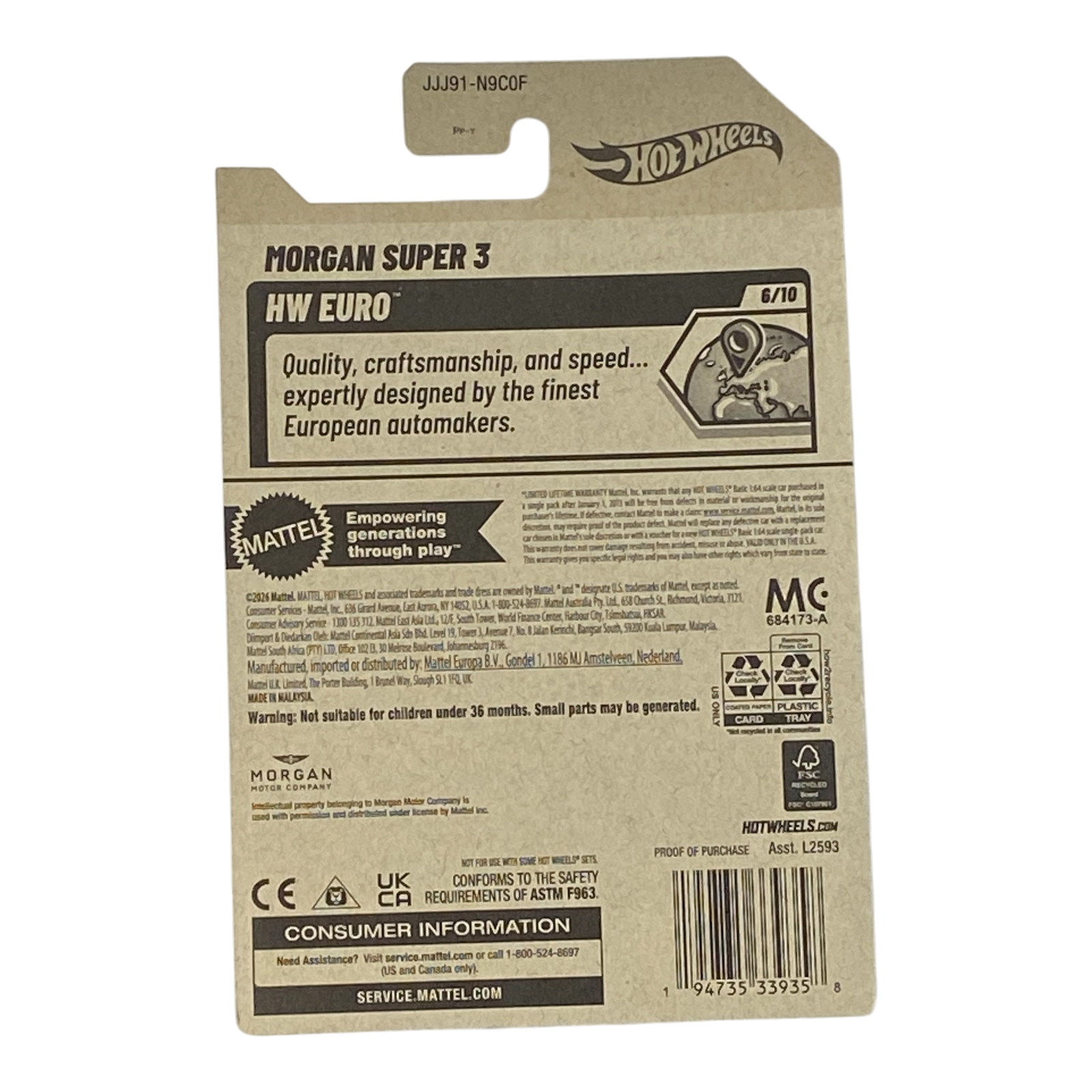 Hot Wheels Morgan Super 3 - HW Euro Series 6/10