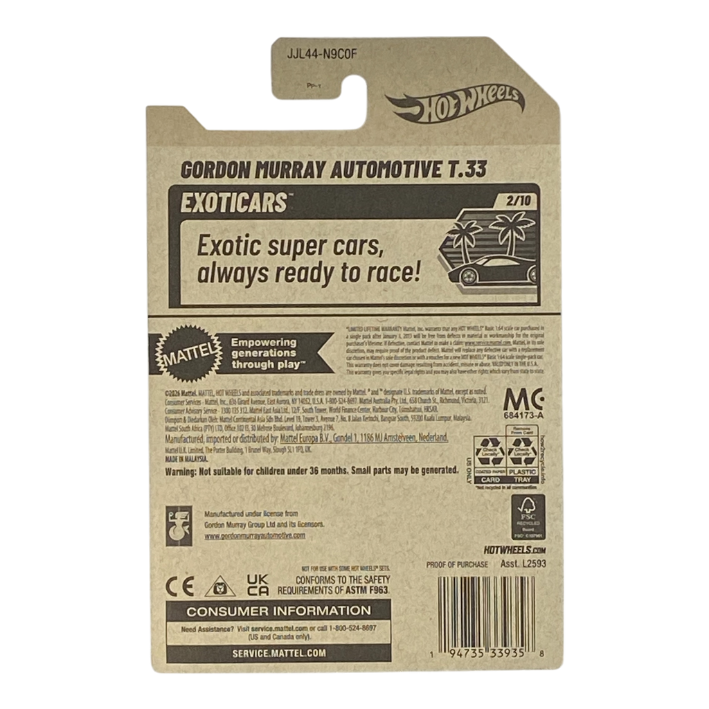 Hot Wheels Gordon Murry Automotive T.33 - Exoticars Series 2/10