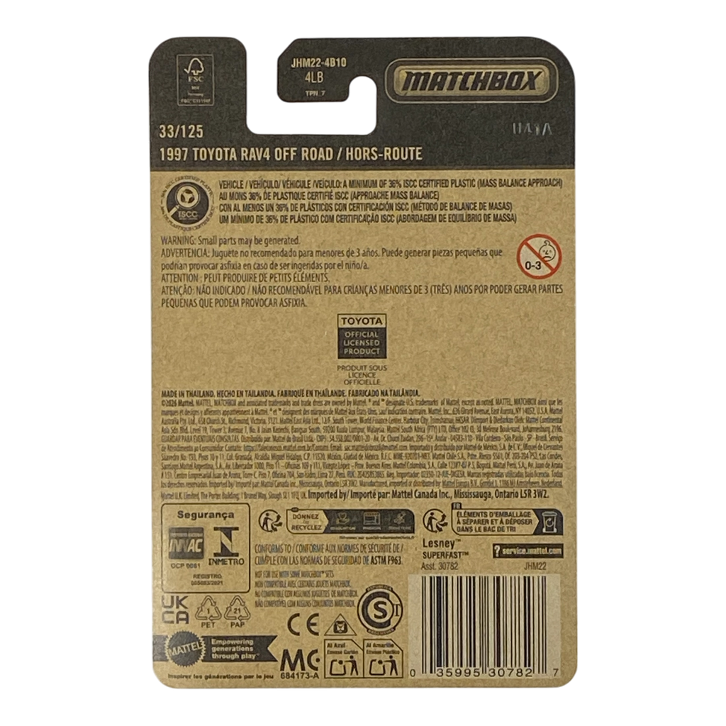 Matchbox 1997 Toyota RAV4 Off Road / Hors-Route - 2026 Matchbox Series 33/125