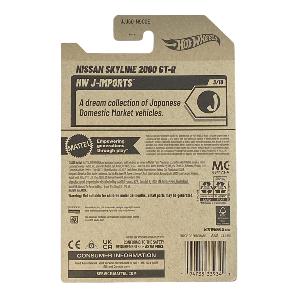 Hot Wheels Nissan Skyline 2000 GT-R - HW J-Imports Series 3/10