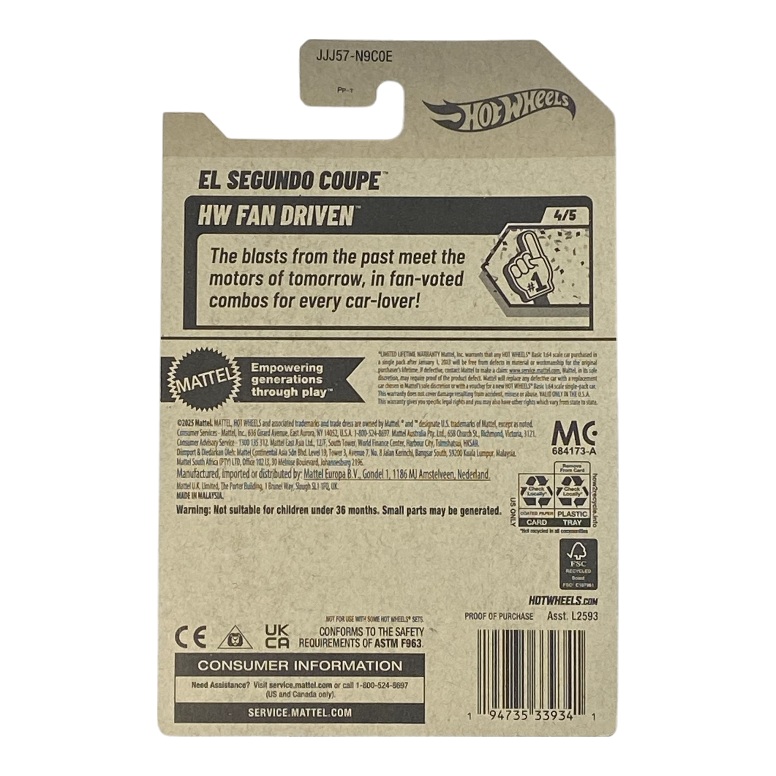 Hot Wheels El Segundo Coupe - HW Fan Driven Series 4/5