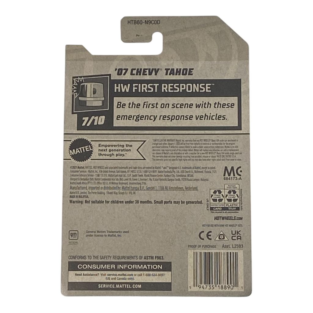 Hot Wheels '07 Chevy Tahoe - First Response Series 7/10